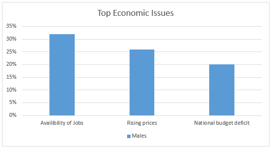 top economic issues - males